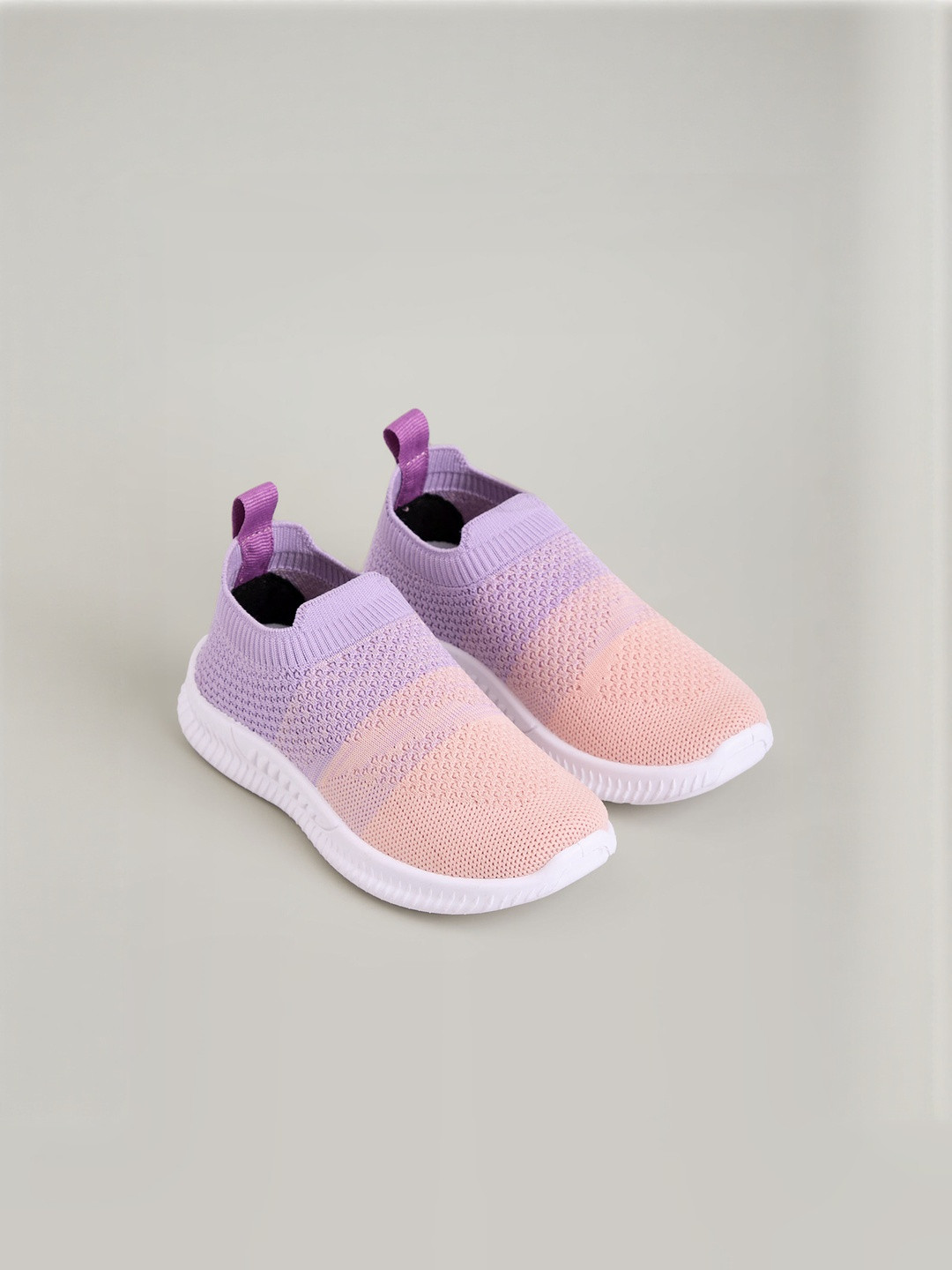 Hopscotch Girls Lavender Fabric Slip-Ons