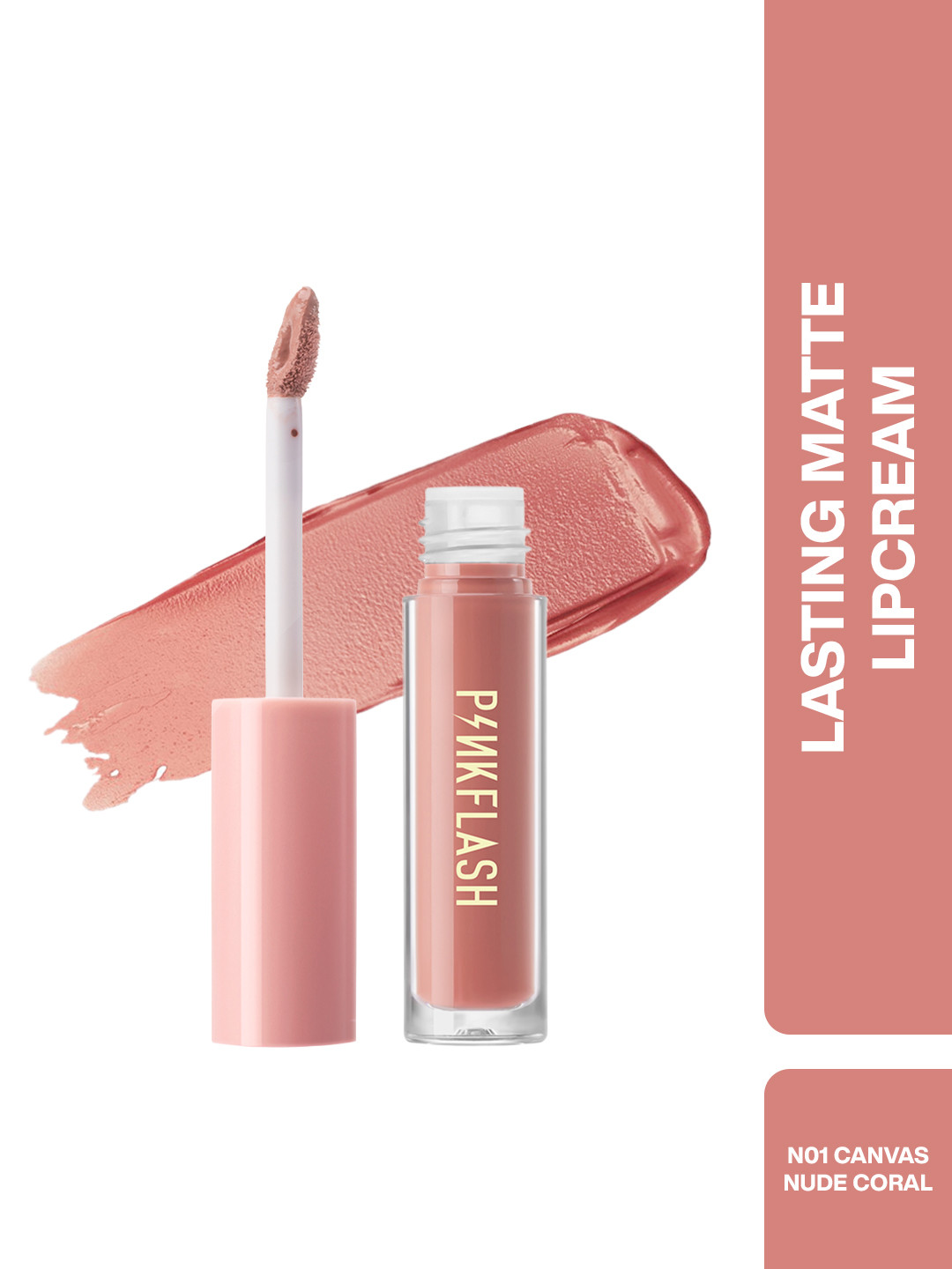 PINKFLASH Non-Sticky & Lightweight Melting Matte Lipcream 2.3g - Canvas N01