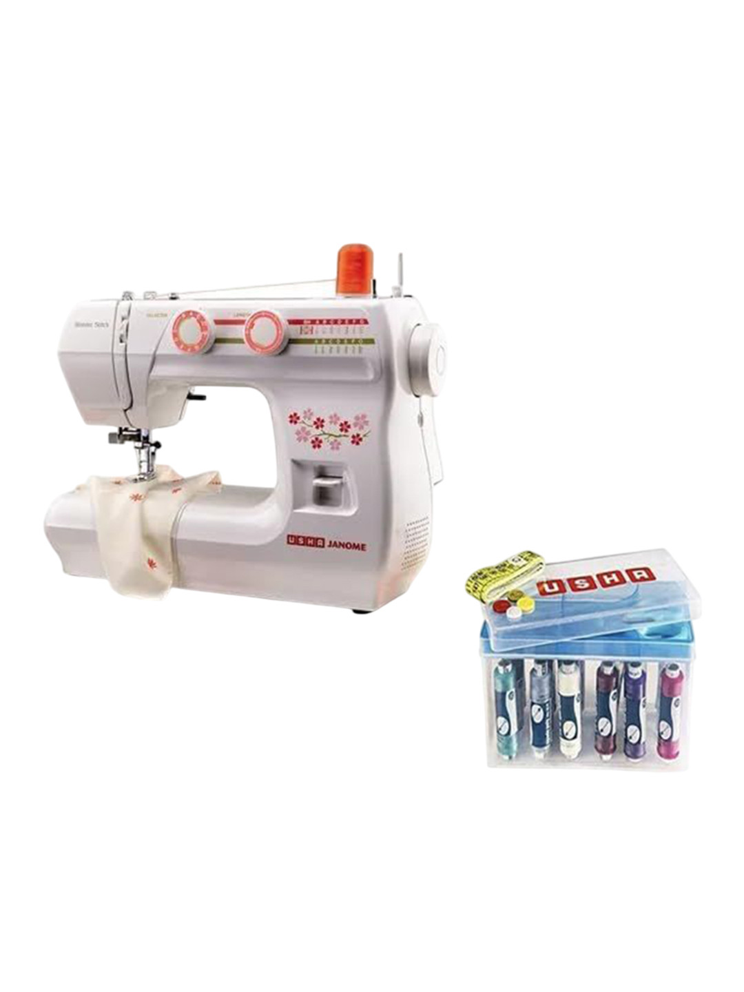 Usha Red & White Janome Wonder Stitch Plus Automatic Sewing Machine