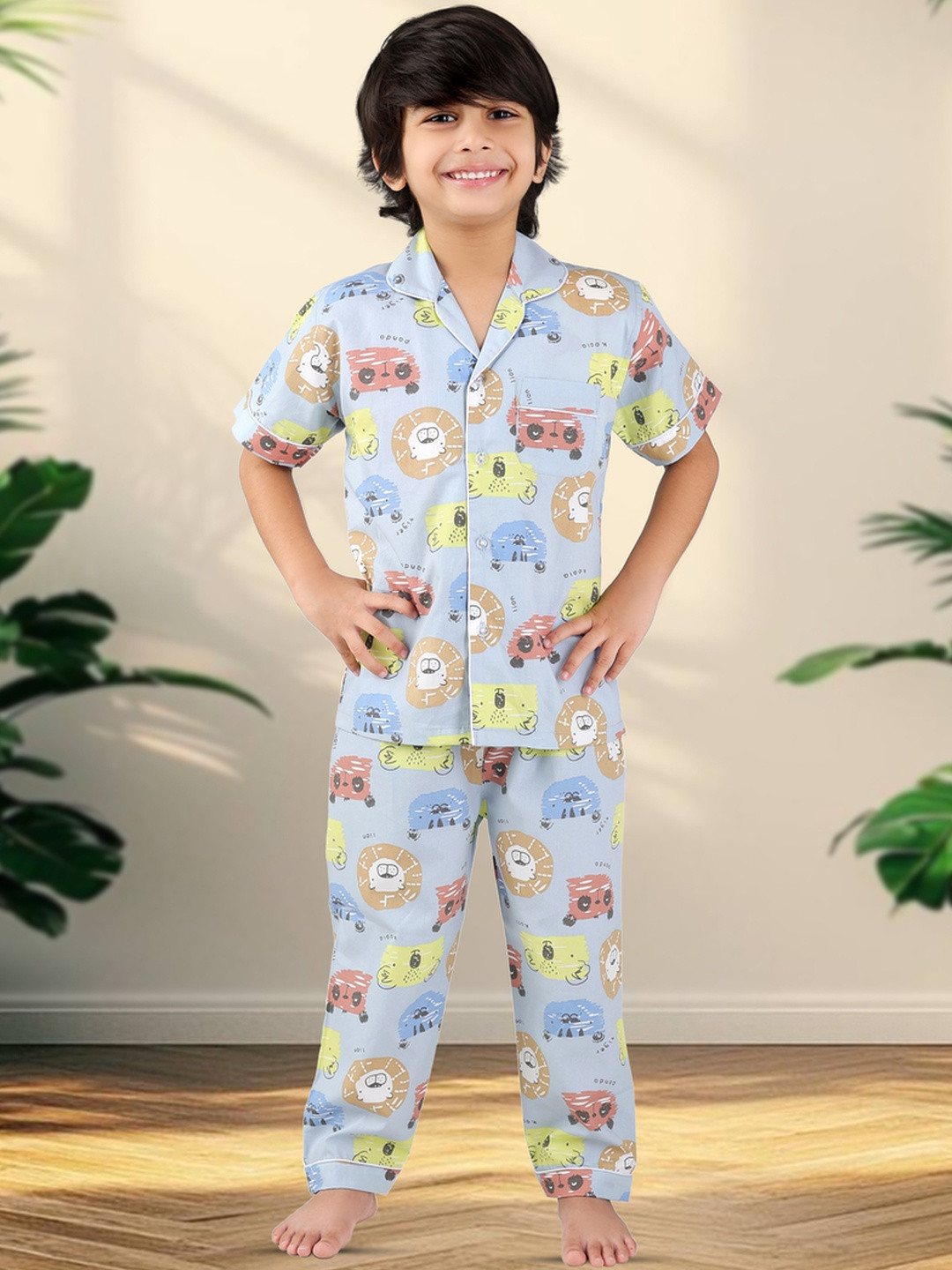 BABY CLOSET Unisex Kids Graphic Print Night suit