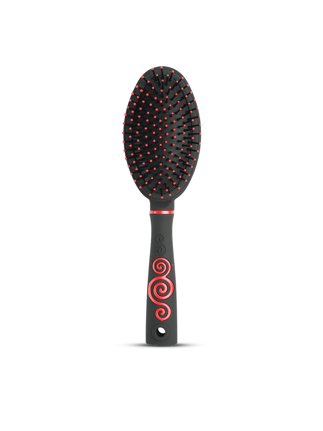 Agaro Royal Cushion Hair Brush - Black & Red
