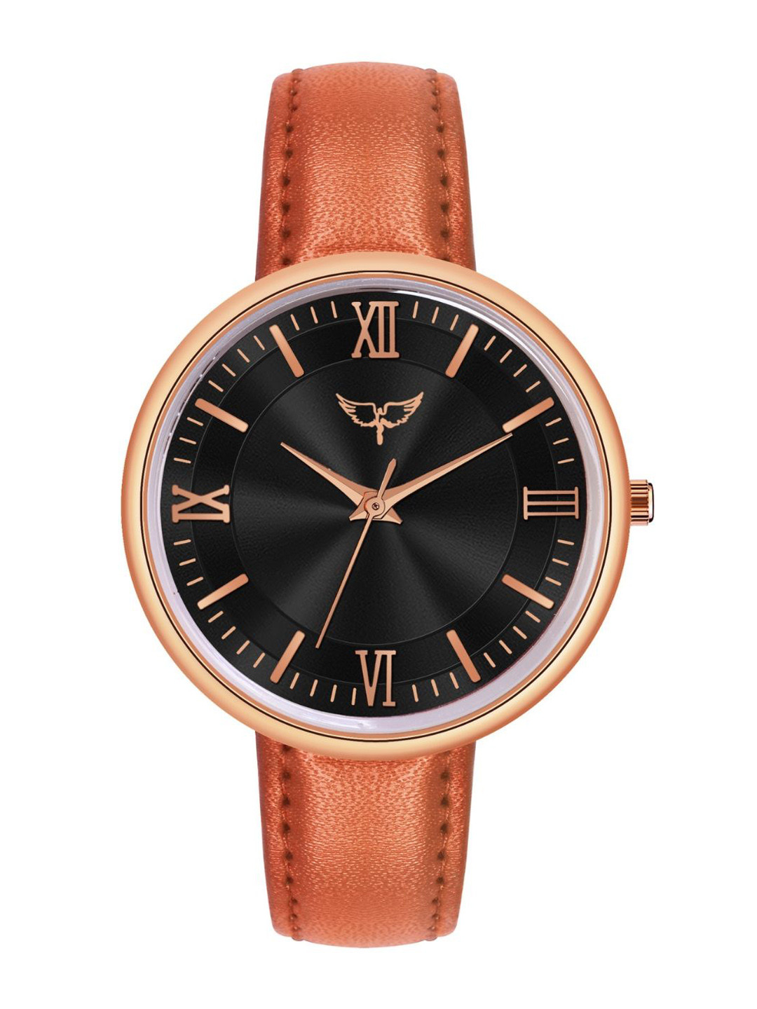 WHITE BIRD Women Brass Dial & Leather Straps Analogue Watch ATM 1037 Brown