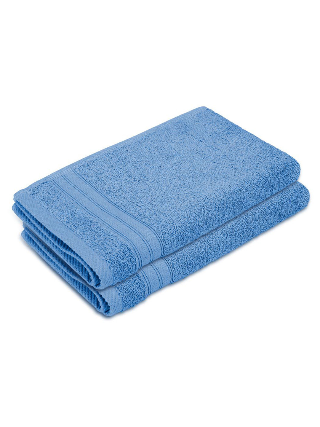 Layers Be Bold Blue 2 Pieces Pure Cotton 450 GSM Hand Towels