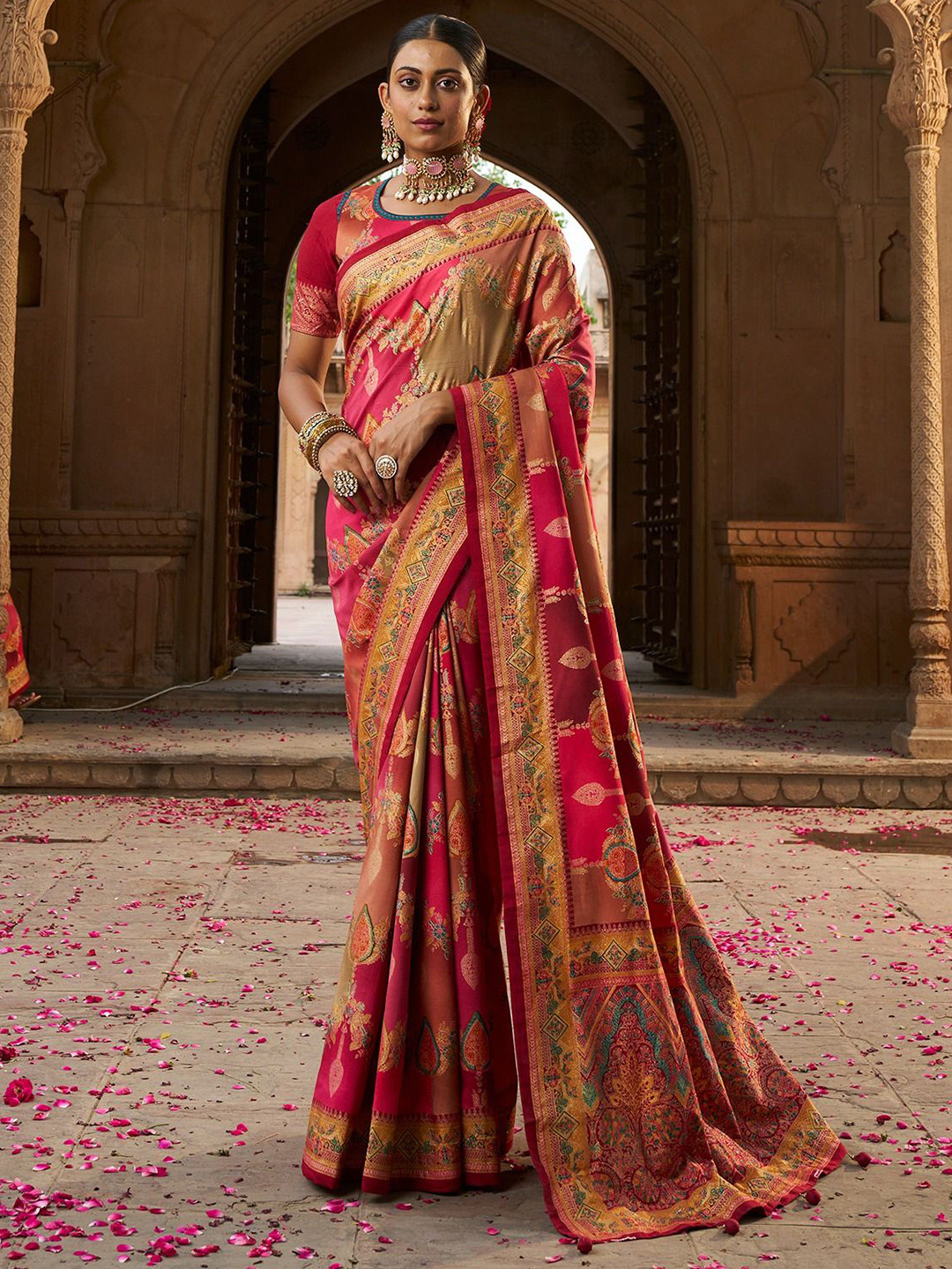 TIRA Woven Design Banarasi Saree