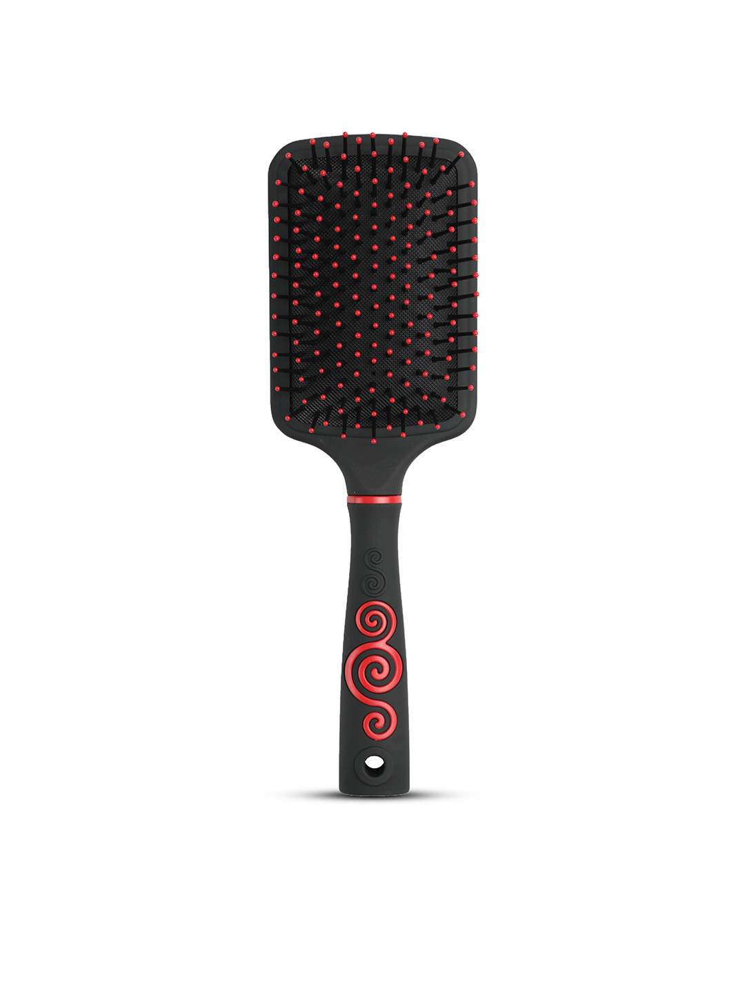 Agaro 33197 Royal Paddle Hair Brush for Detangling & Straightening- Black & Red