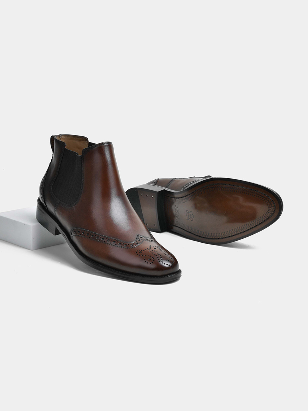 LUXORO FORMELLO Men Leather Chelsea Boots