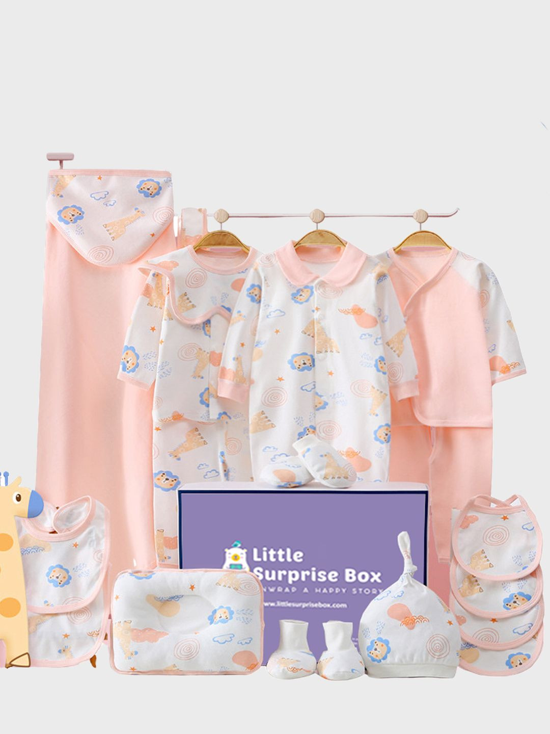 Little Surprise Box LLP Infants Pack Of 20 Printed Cotton Baby Apparel Gift Set