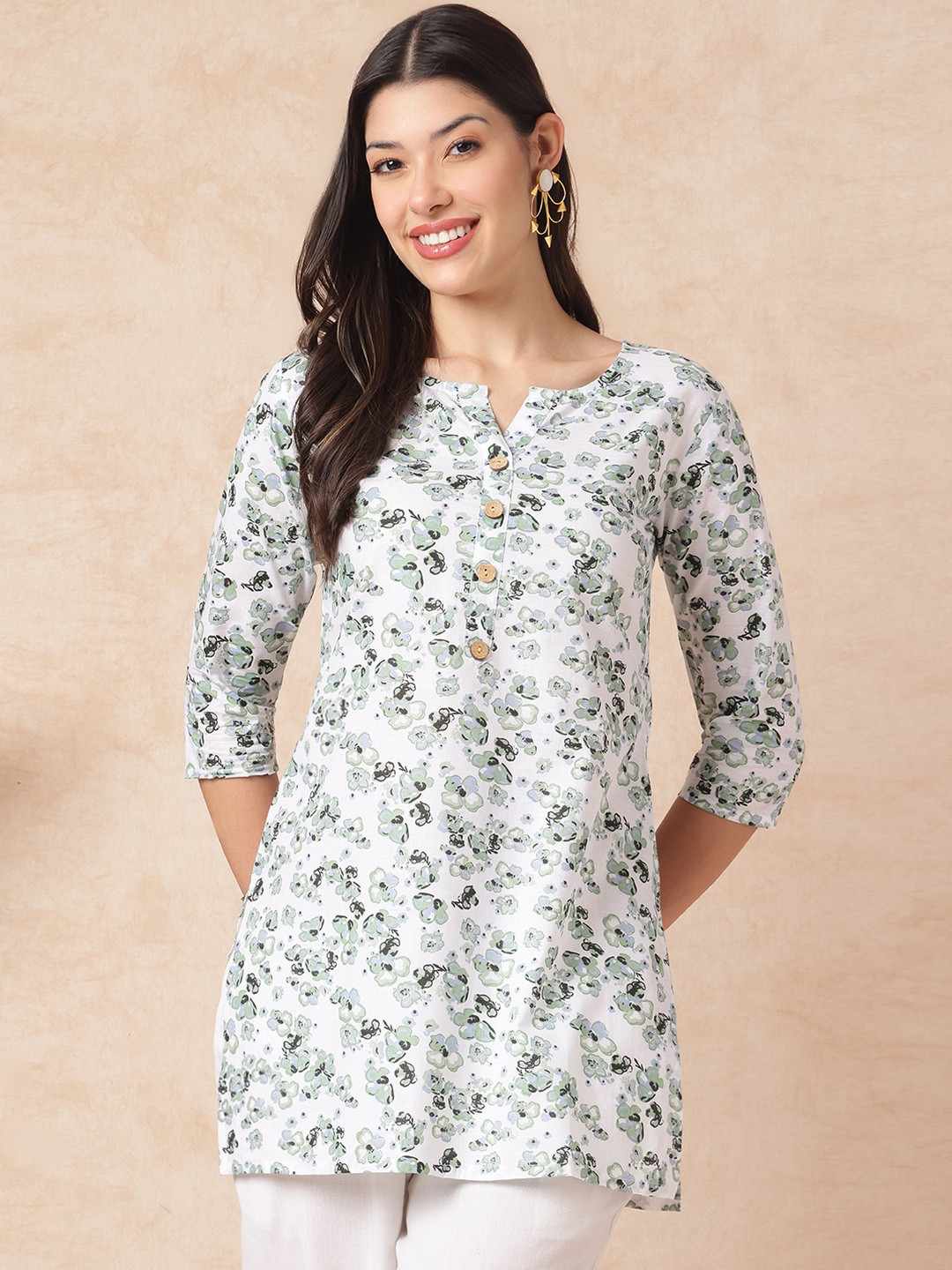 HERE&NOW Floral Print Cotton Top