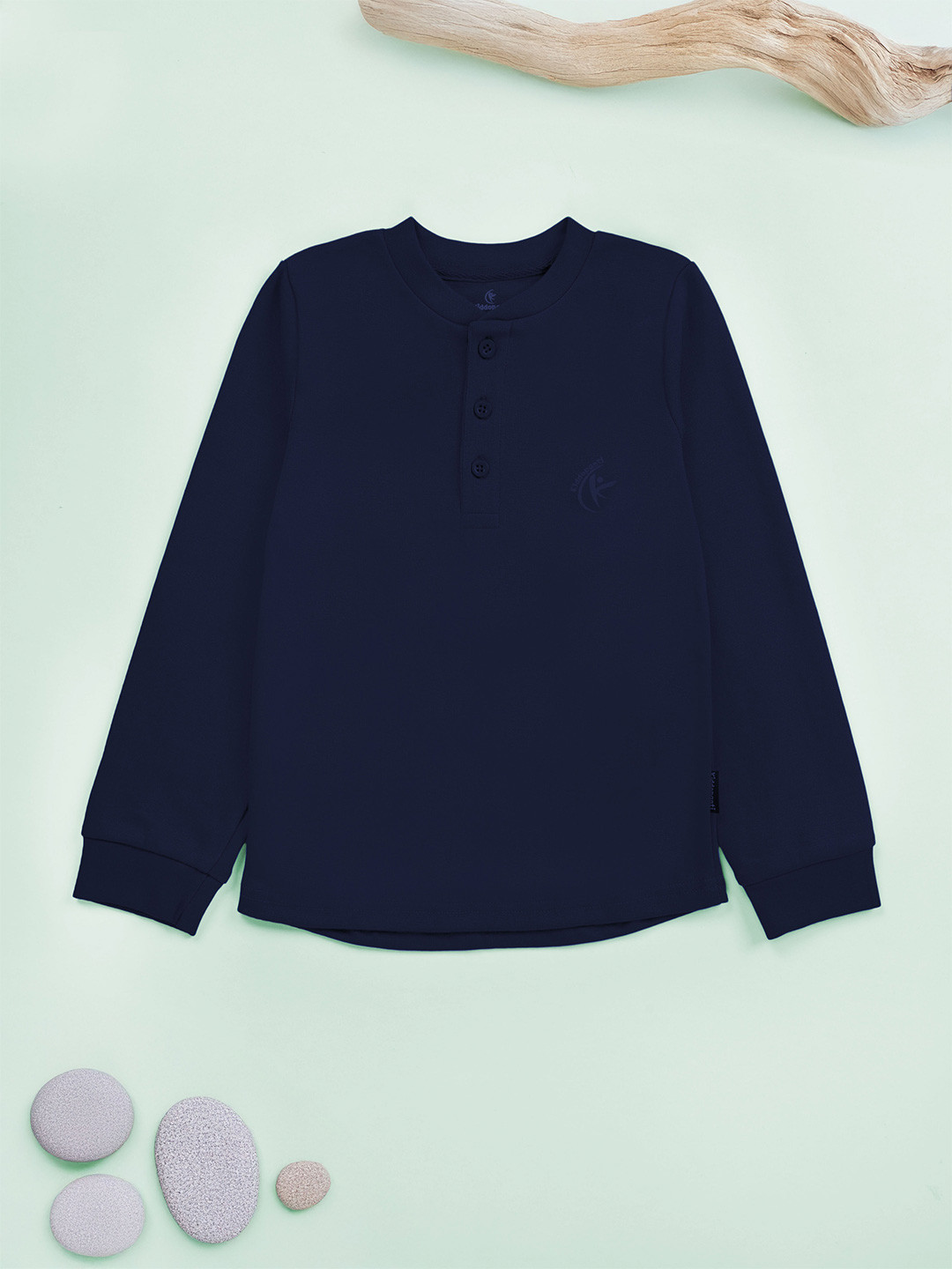 KiddoPanti KUnisex Kids Henley Neck Pure Cotton T-shirt