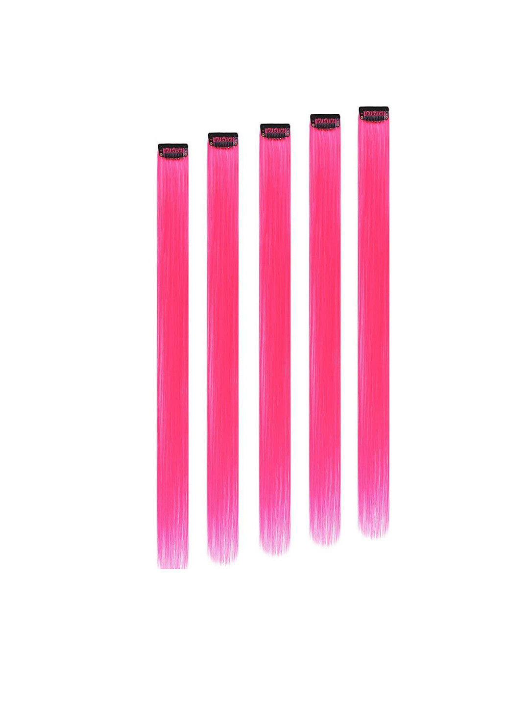 VIEWS Women Pink Wavy Clip-In Twists Hair Extension 22 inch