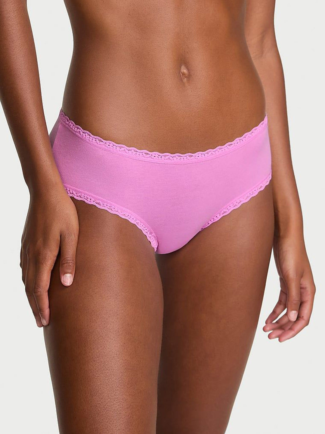 Victoria's Secret The Lacie Women Cotton Lace-Waist Cheeky Panty