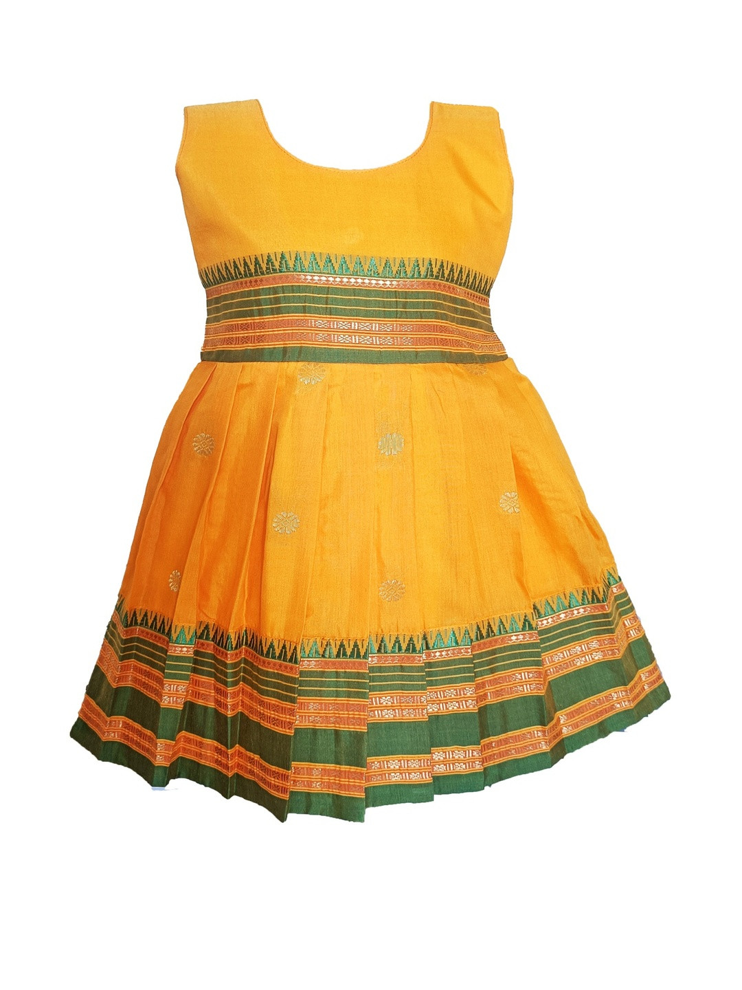 AMBA COLLECTION BOUTIQUE Ethnic Wear Narayan Peth Buttti Design Sleeveless Frock