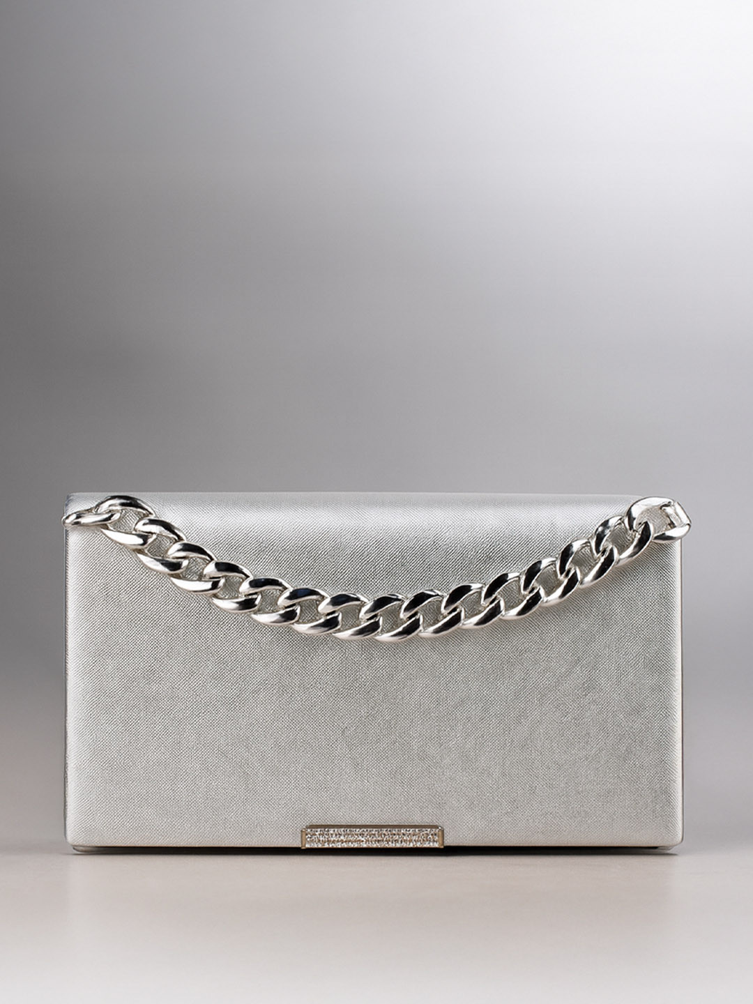 Lino Perros Purse Clutch with Link Chain Detail