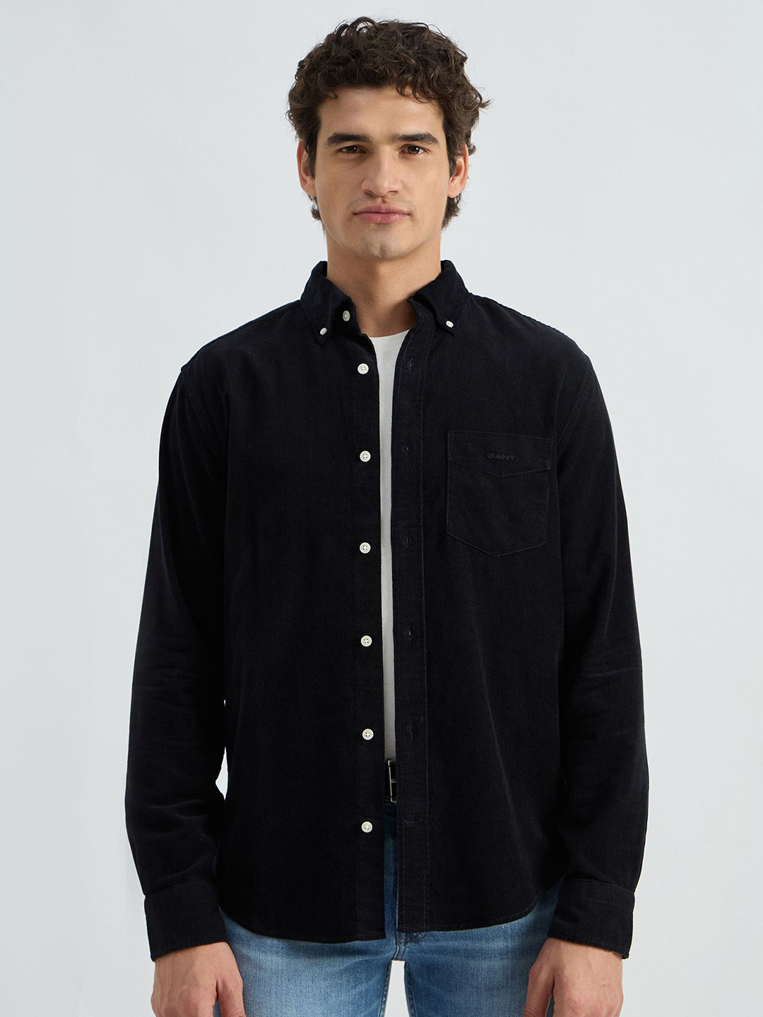 GANT Textured Button-Down Collar Corduroy Cotton Casual Shirt
