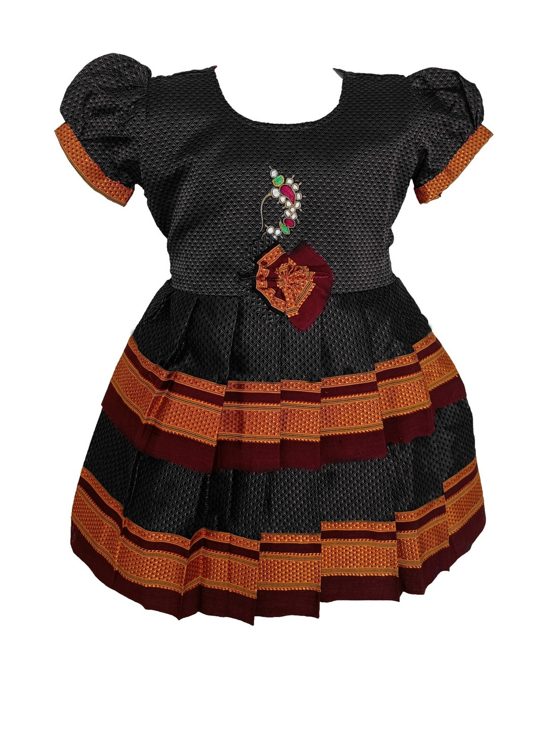 AMBA COLLECTION BOUTIQUE Girls Cotton Ethnic Dresses