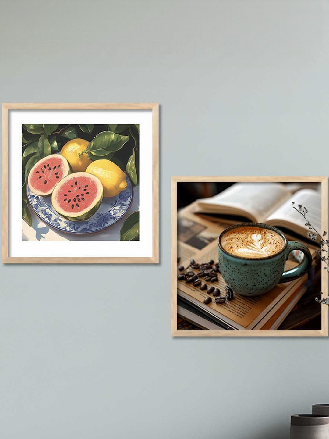 WALLLANE Set of 2 Retro Wood Wall Art