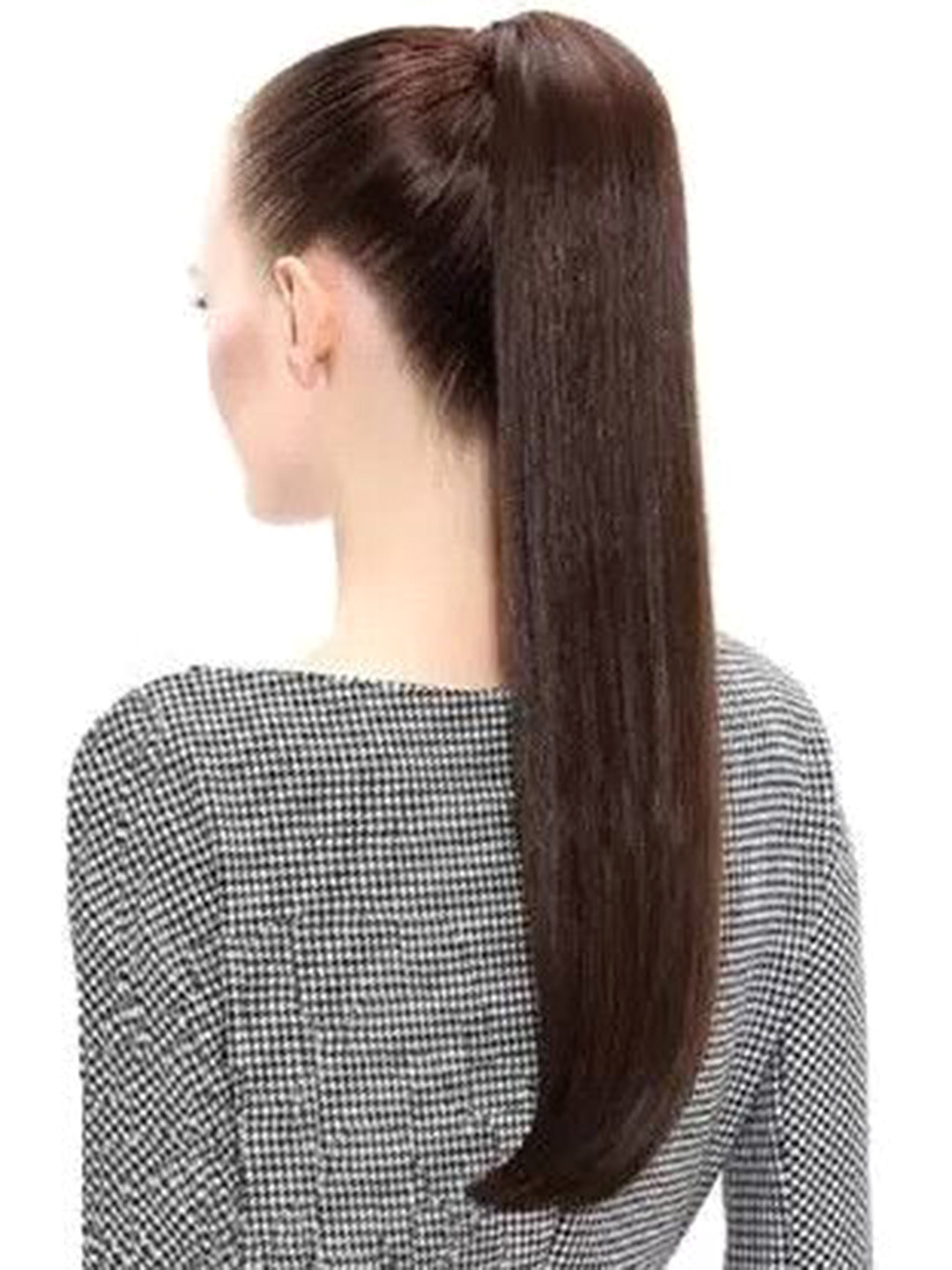 VIEWS Halo Straight Ponytail Hair Extension  Black  24 Inch