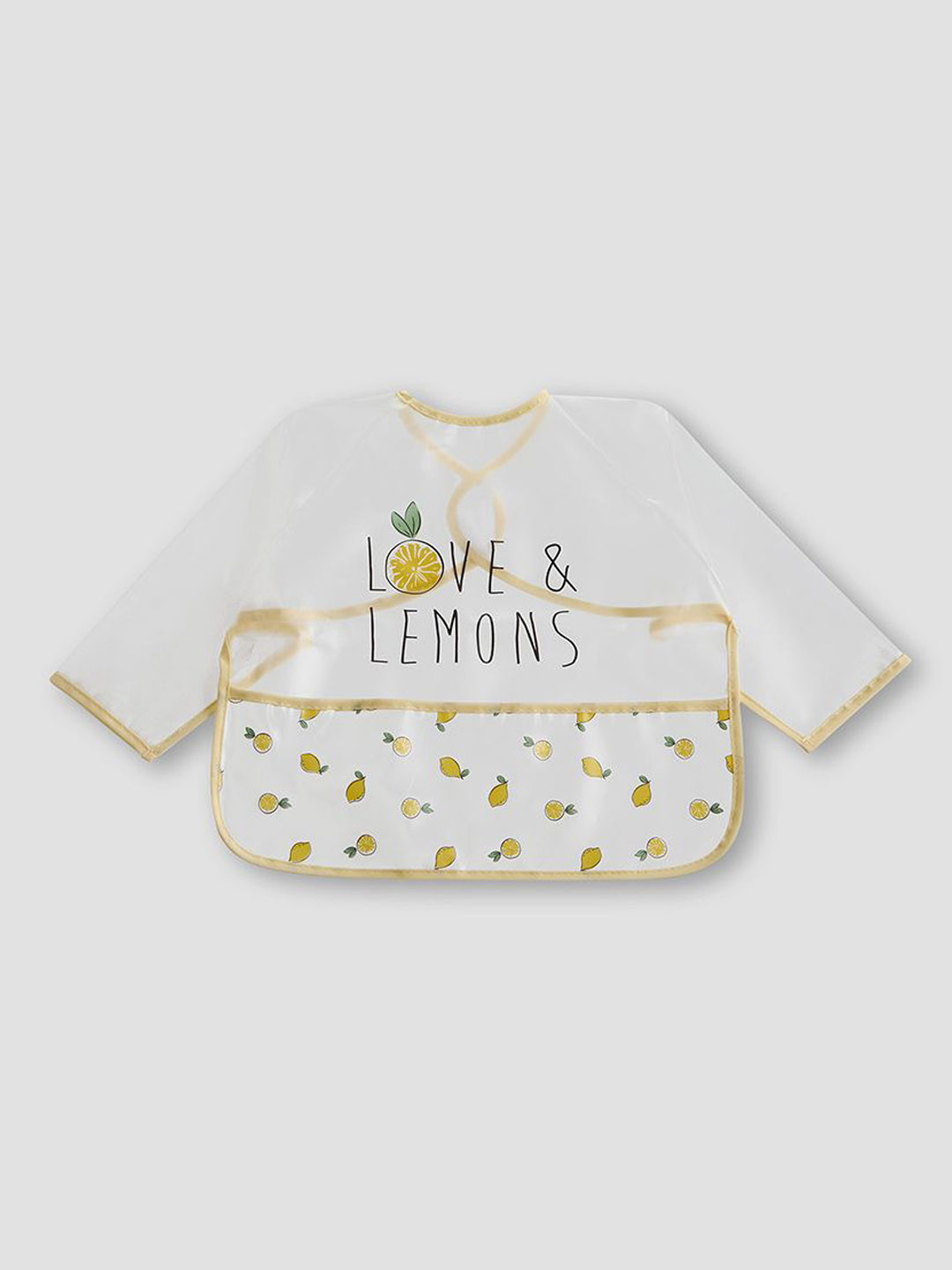 Juniors by Babyshop Girls Lemon Printed Apron Bibs With Long Sleeves