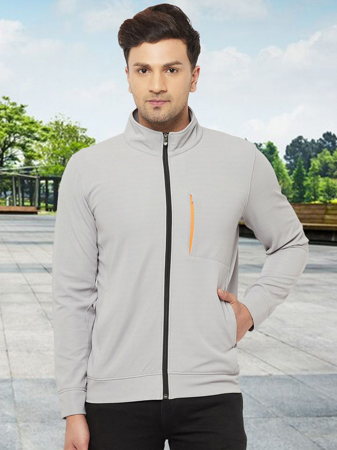 Unicus Apparel Mock Collar Dry Fit Lightweight Training Or Gym Sporty Jacket