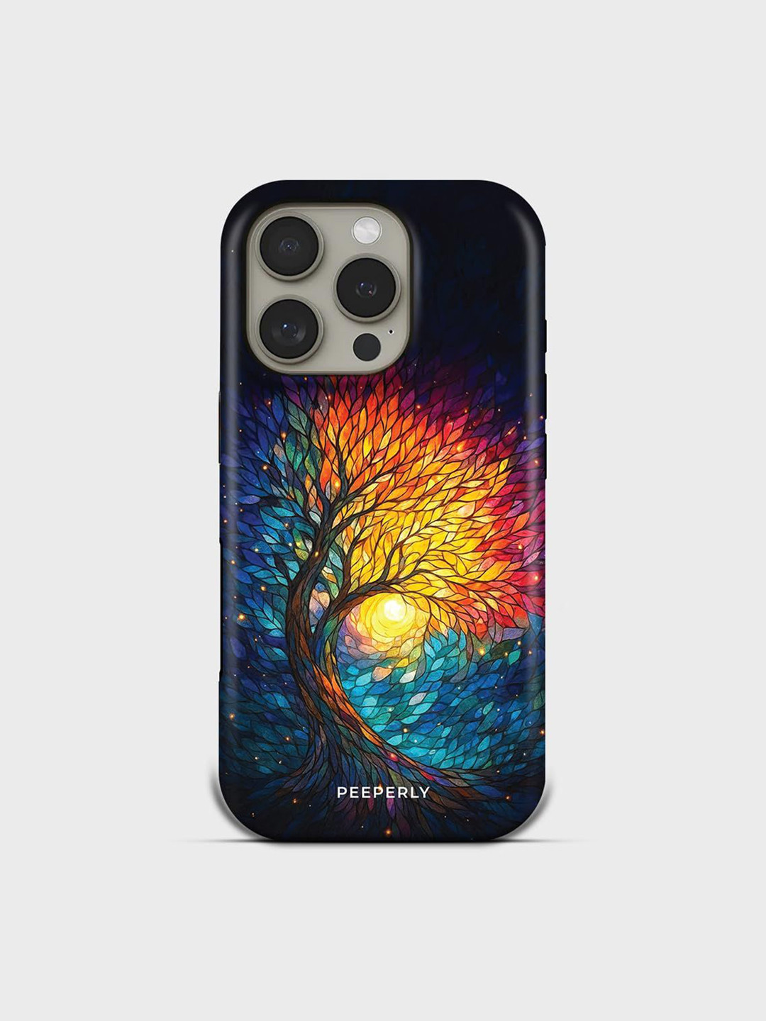 PEEPERLY Women iPhone 13 Fireleaf Tropical Impact Resistant Back Case