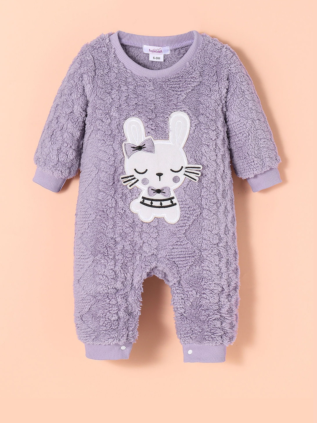 Hopscotch Girls Kitty Patch Full-Sleeve Bodysuit