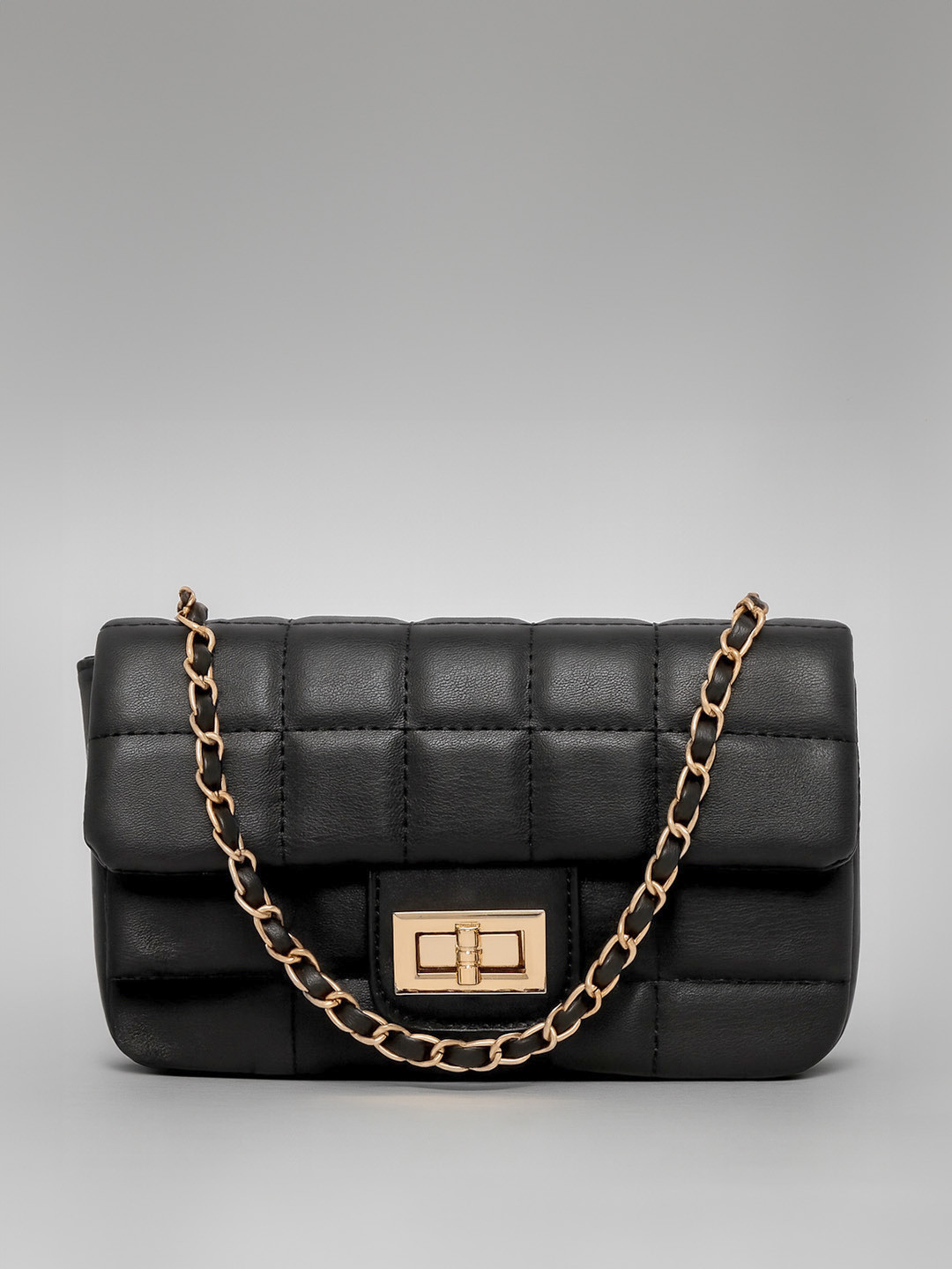 Lino Perros Quilted Structured Sling Bag
