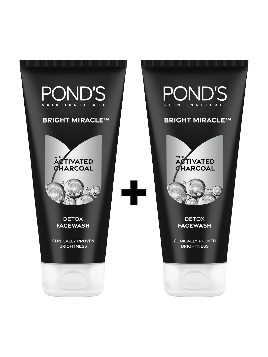 Ponds Set of 2 Bright Miracle Face Wash with Activated Charcoal - 200g each