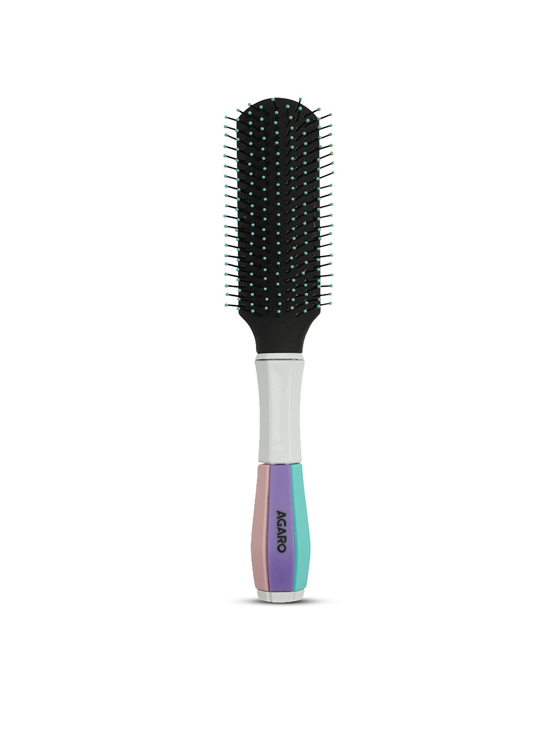 Agaro Classic Flat Hair Brush - White & Black