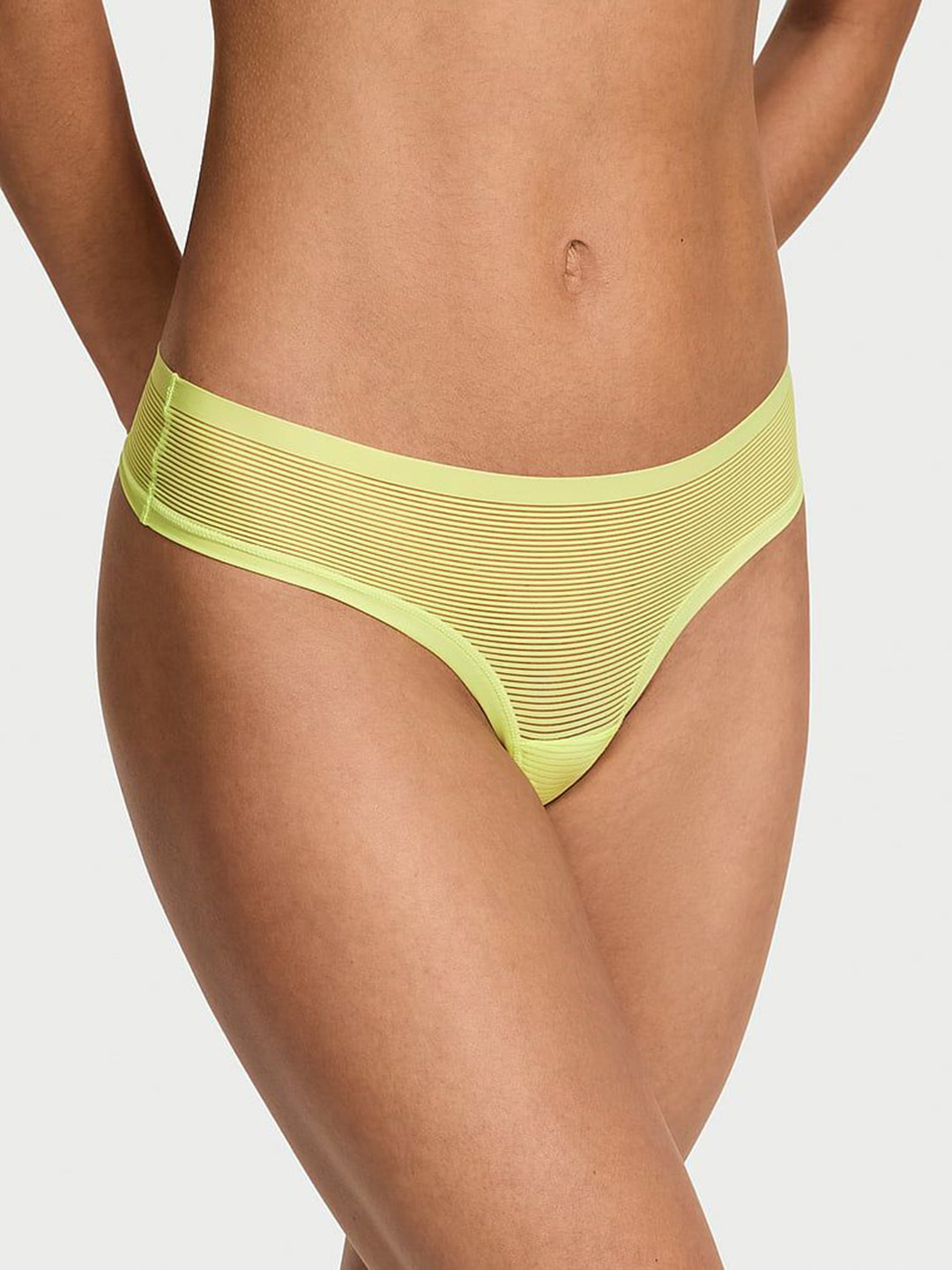 Victoria's Secret No-Show Striped Low-Rise Thong Briefs