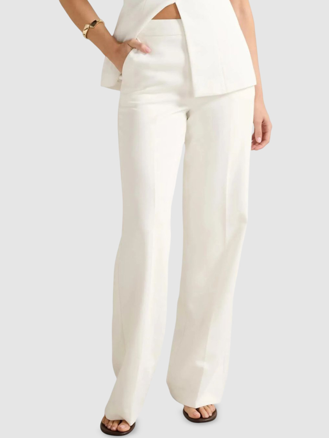 Forever New Women Wide Leg High-Rise Trouser
