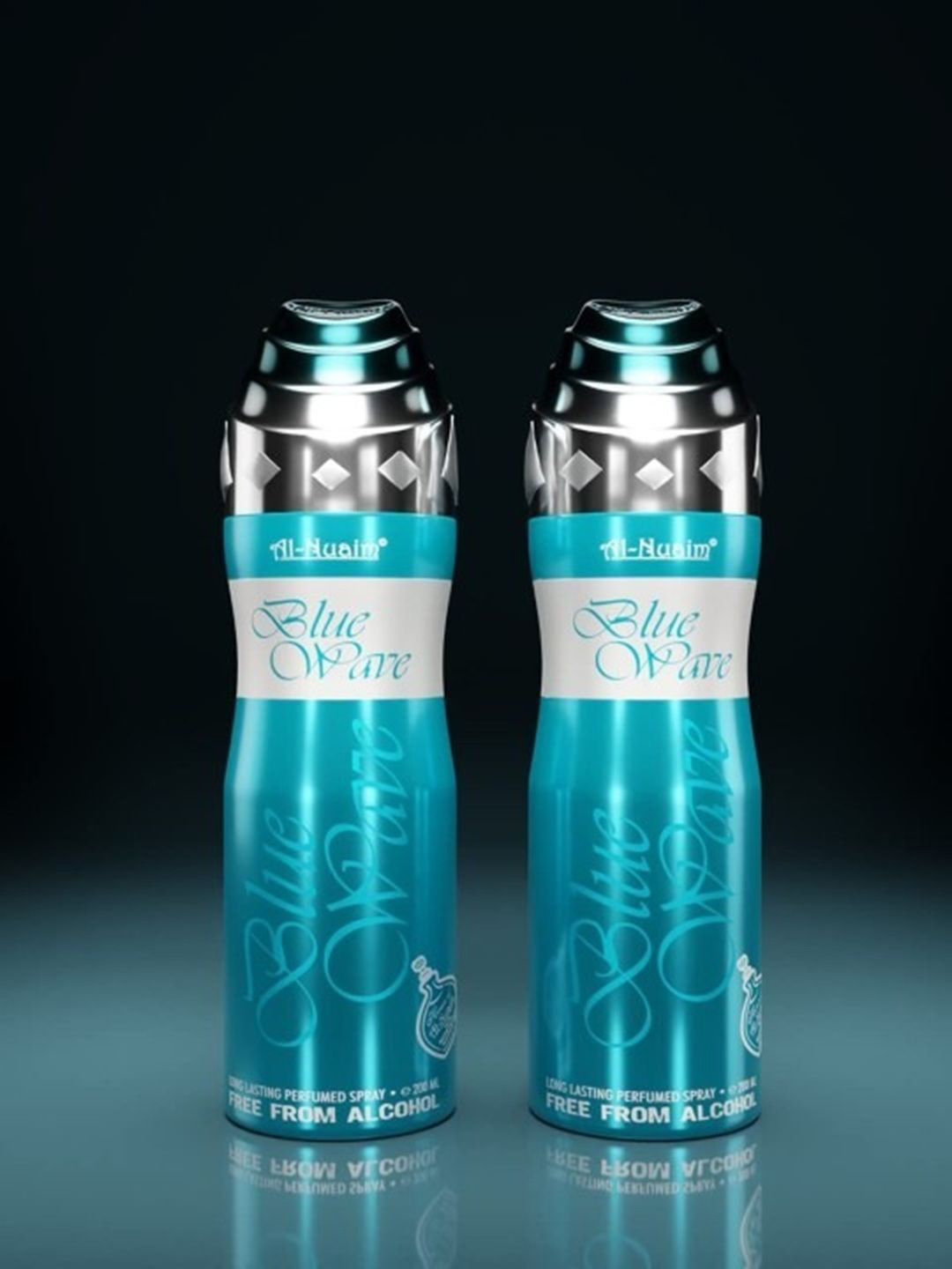 Al-Nuaim Men Set Of 2 Blue Wave Alcohol-Free Deodorant -200 ml Each
