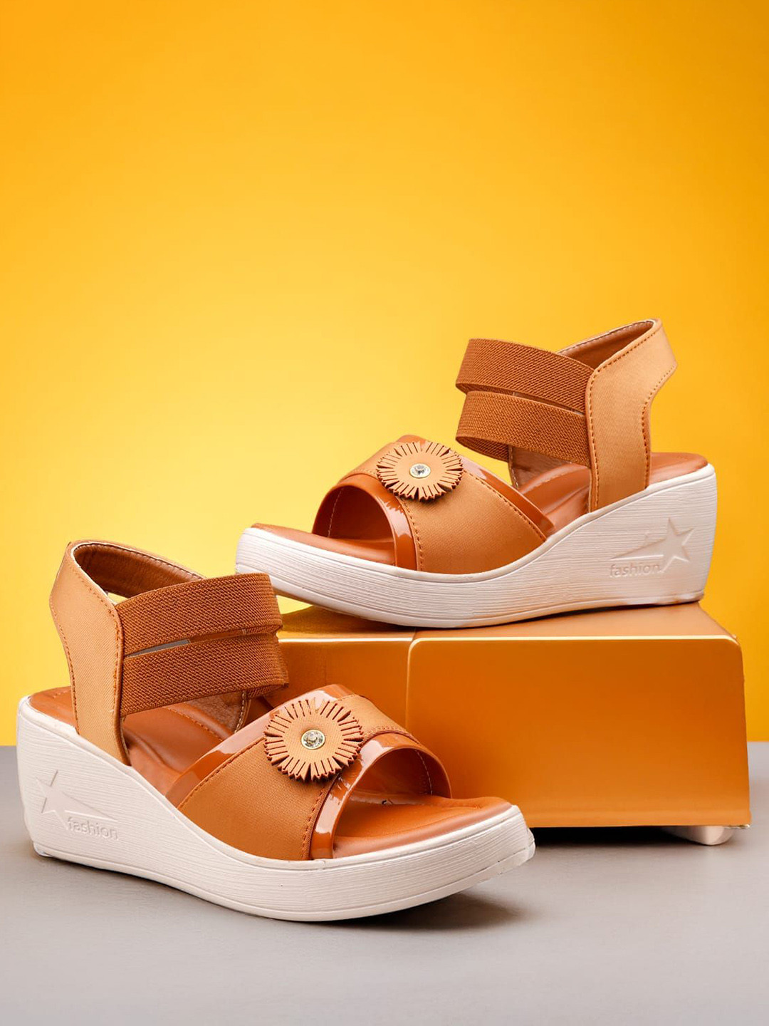 Deals4you Mid-Top Round Toe Comfort Open Back Sandals
