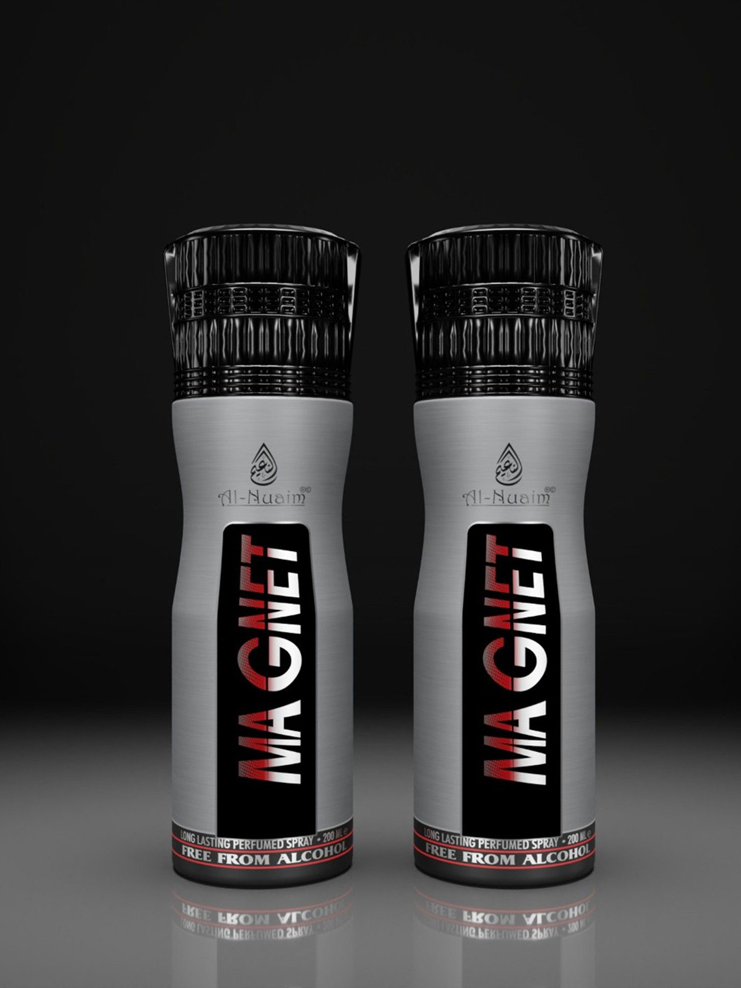 Al-Nuaim Men 2Pcs Magnet Long Lasting Alcohol Free Deodorant Perfumed Spray - 200ml Each