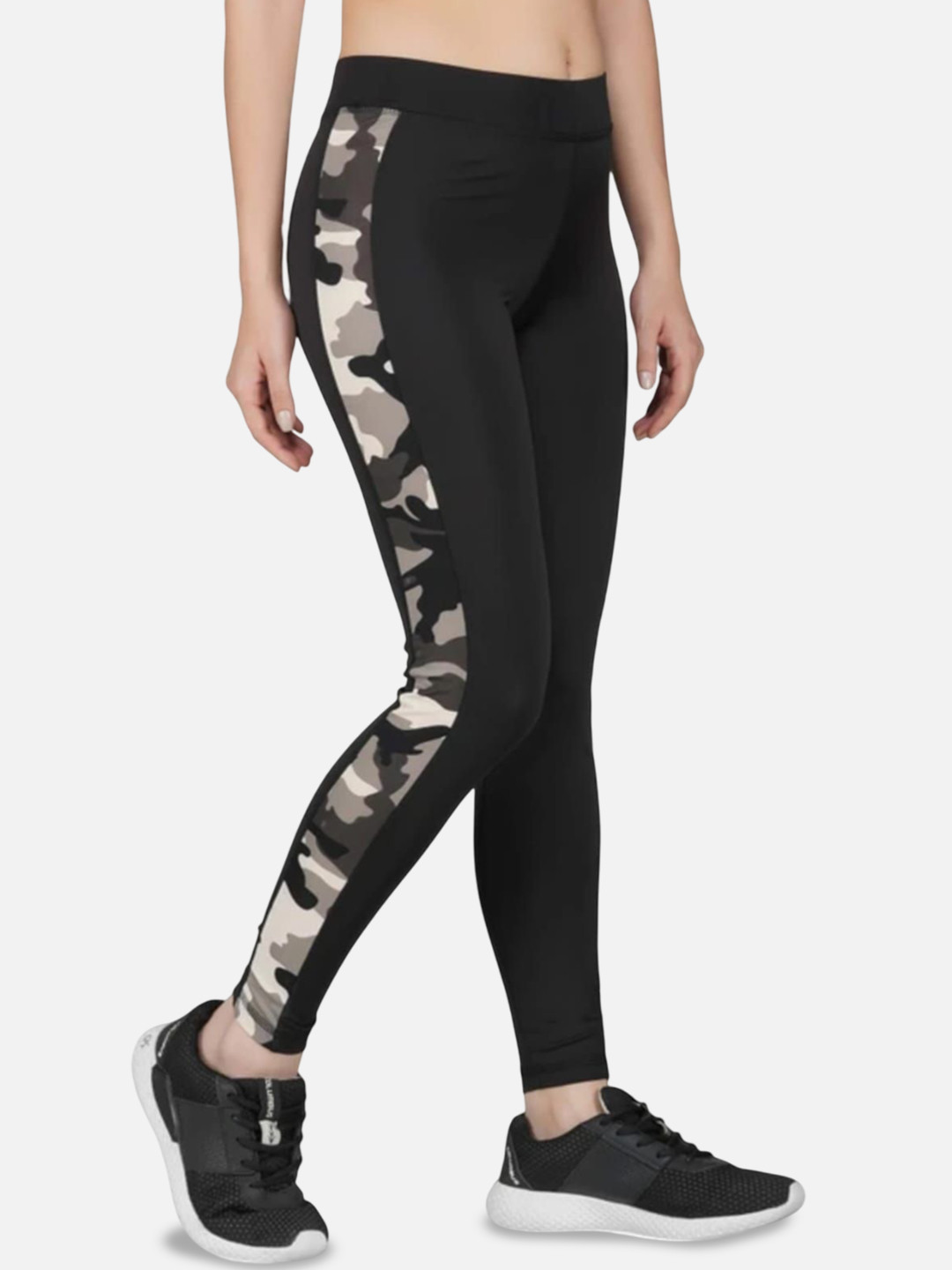 KGN HUB Women Abstract Printed High-Rise Ankle Length Gym Tights