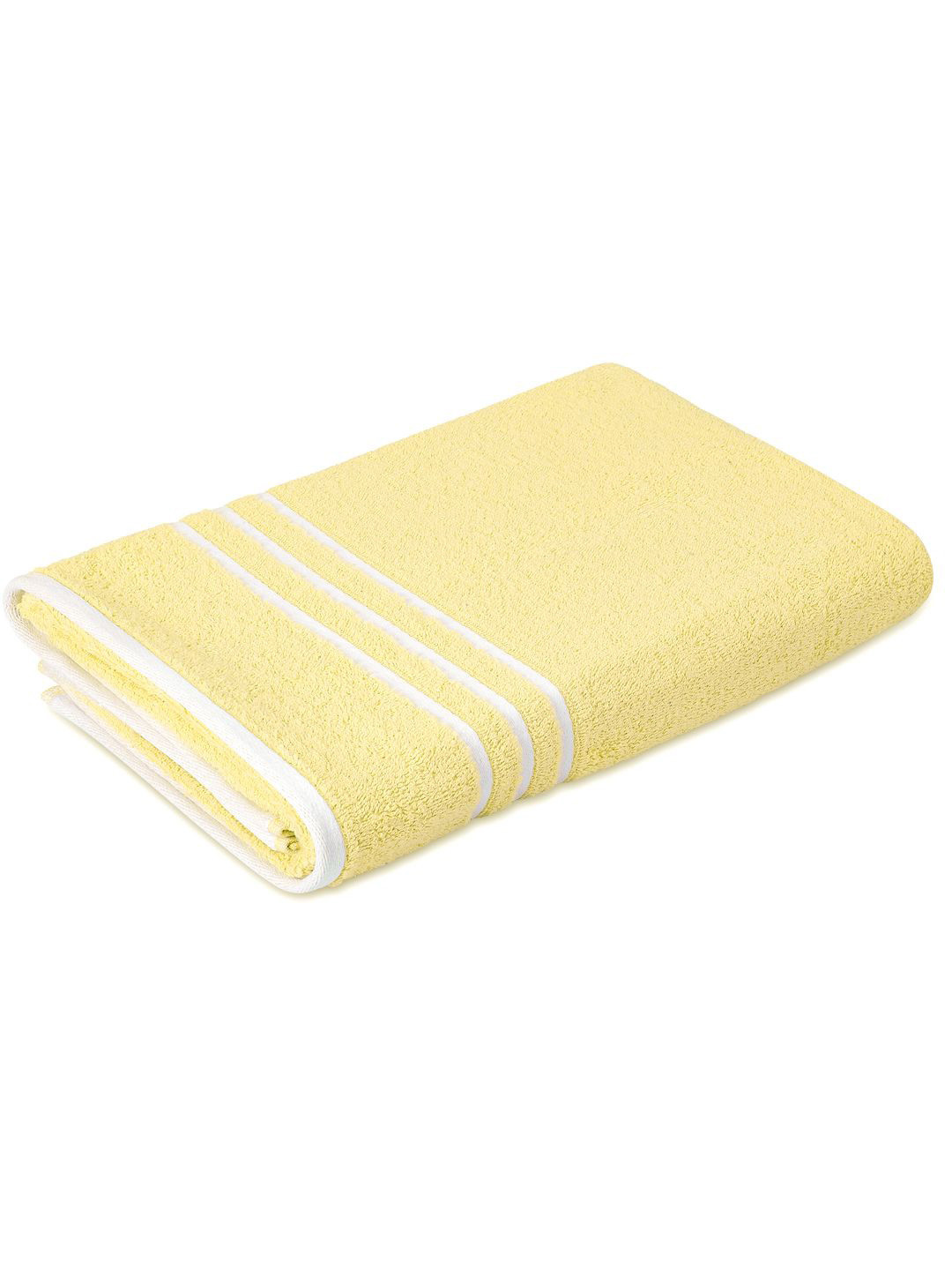 Layers Tuscany Yellow & White Pure Cotton 380 GSM Bath Towel