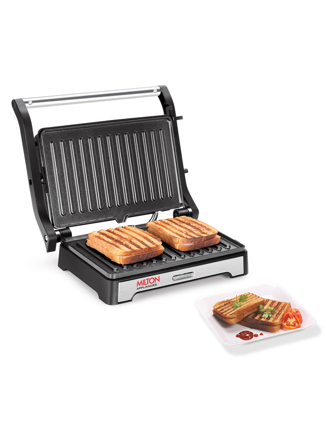 Milton 180deg Open Electric Griller and Toaster, 1000 Watt