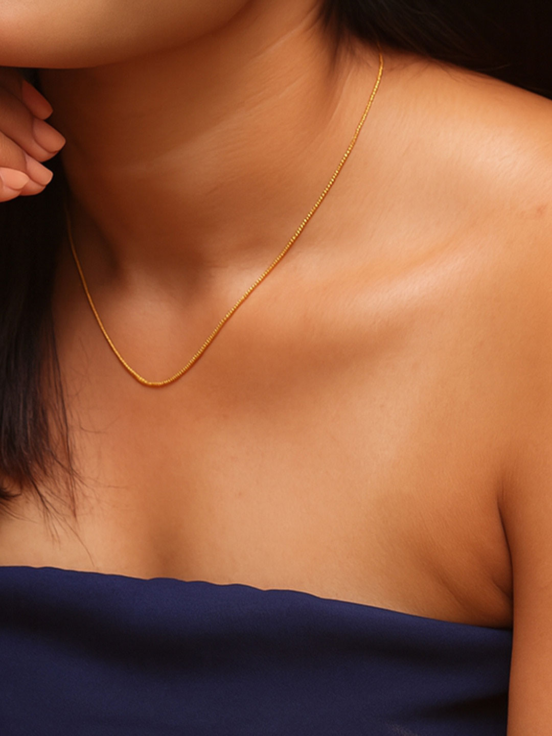GARNISHA Gold-Plated Stainless Steel Minimal Necklace