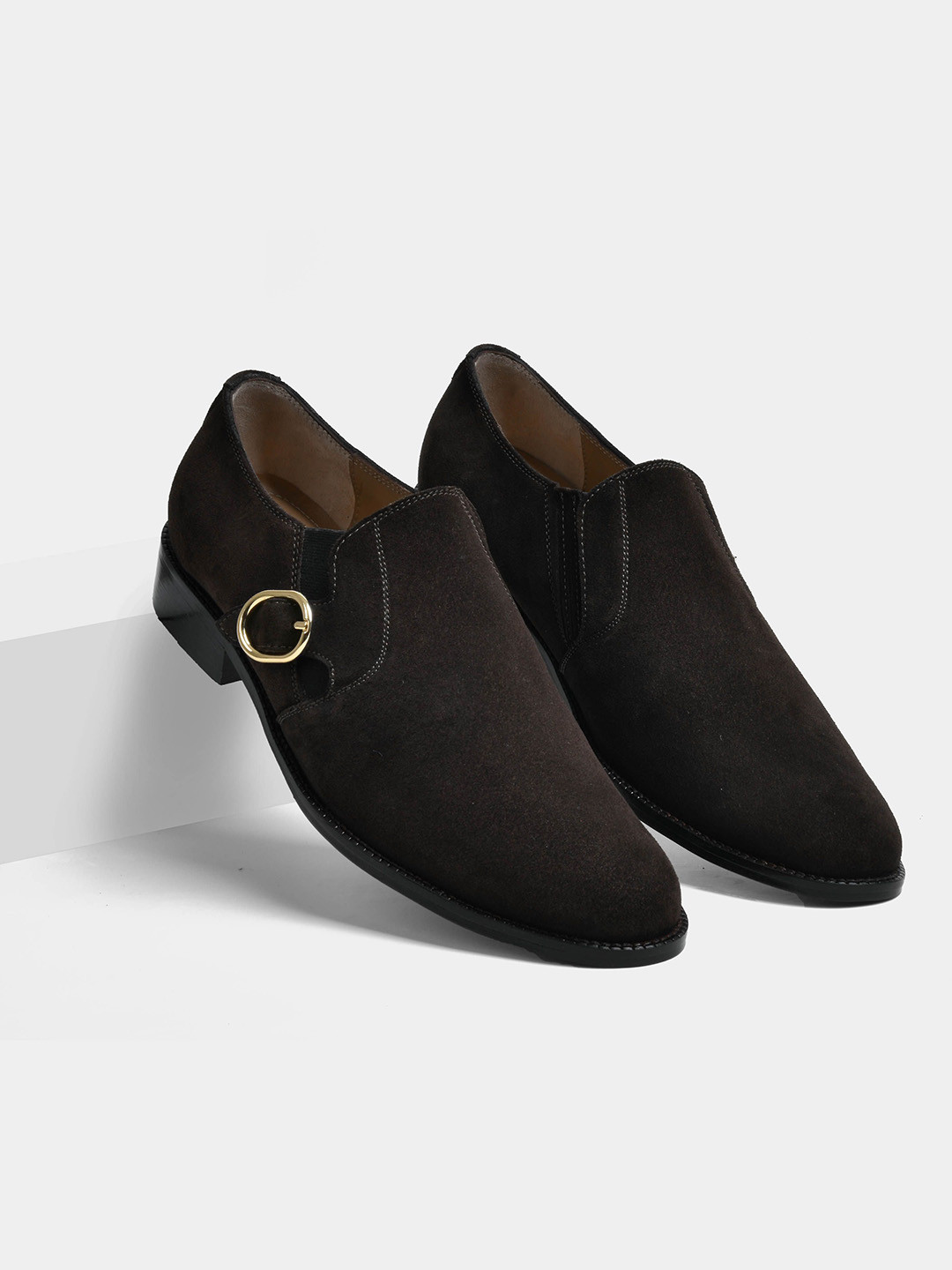 LUXORO FORMELLO Wesley Men Formal Buckle Monk Slip On Shoes