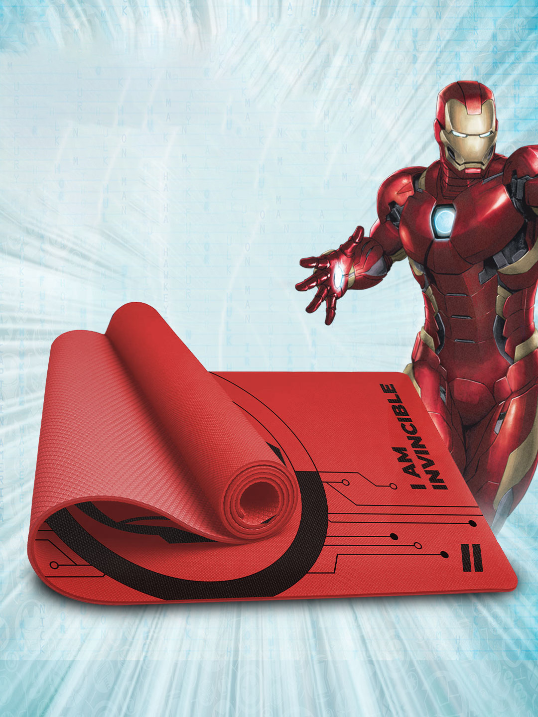 PowerMax Fitness Iron Man Anti-Slip Extra Long Yoga Mat 6mm With Carry Bag