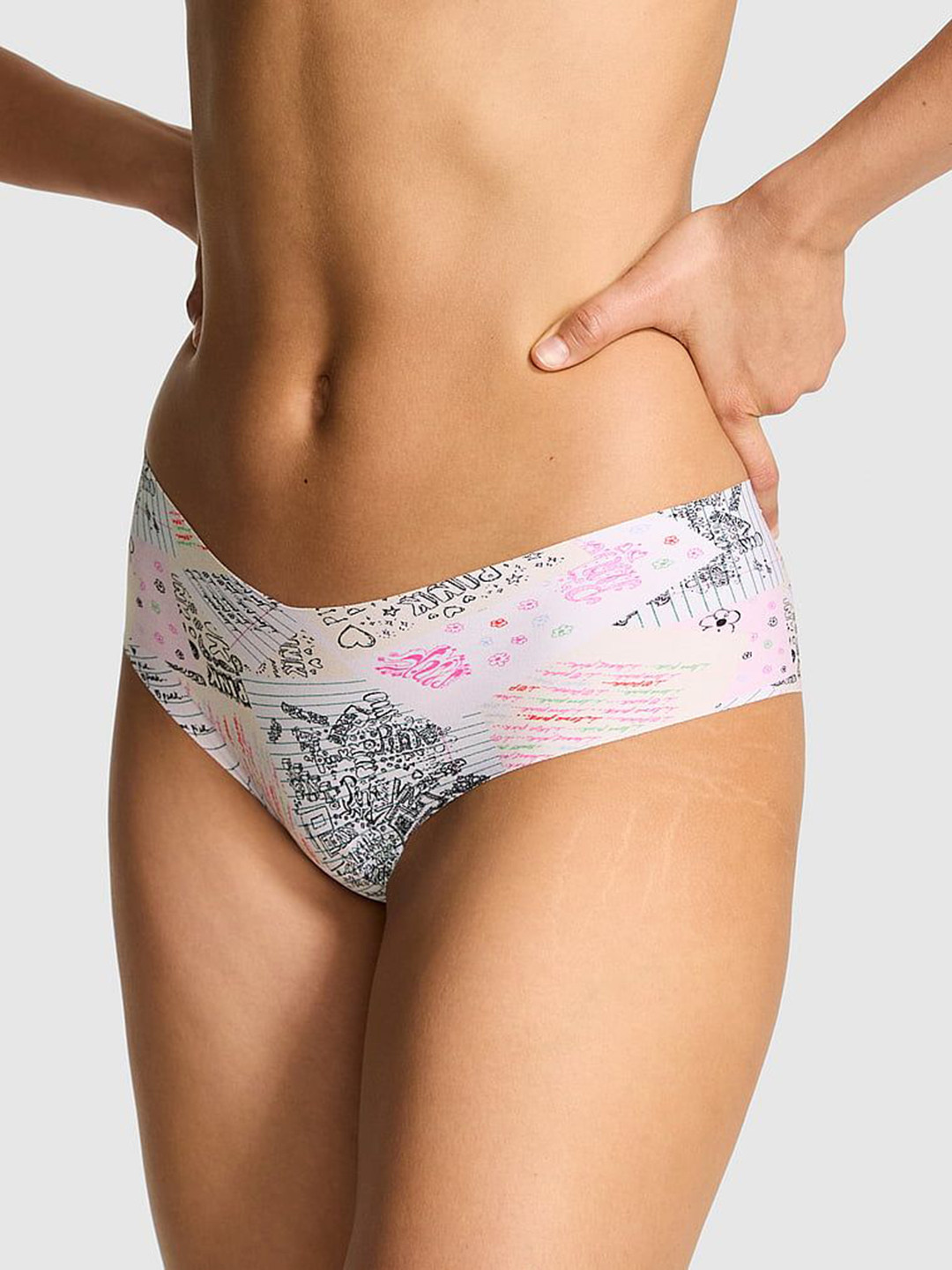 Victoria's Secret PINK Conversational Printed Low-Rise Basic Briefs