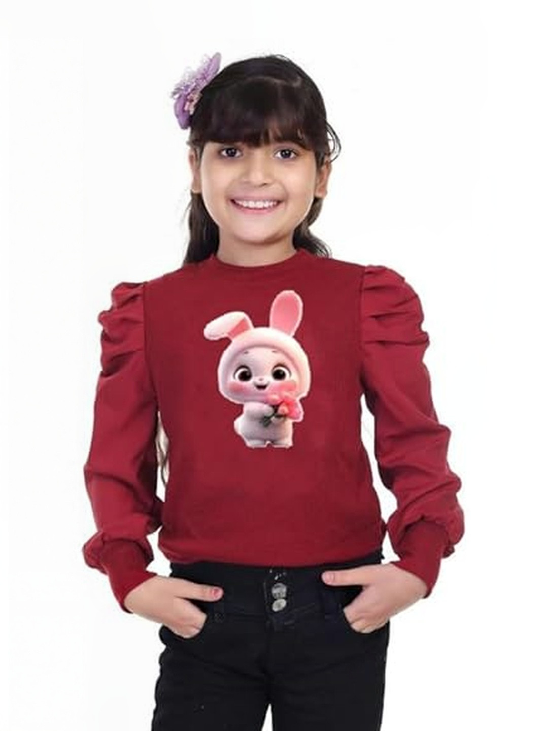 KIROTO Girls Animal Ribbed Tops