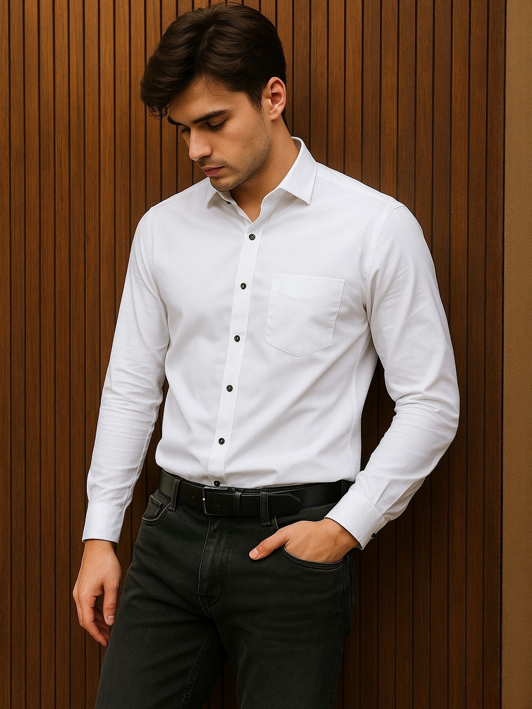 BUSCOTT Men Viscose Rayon Classic Formal Shirts