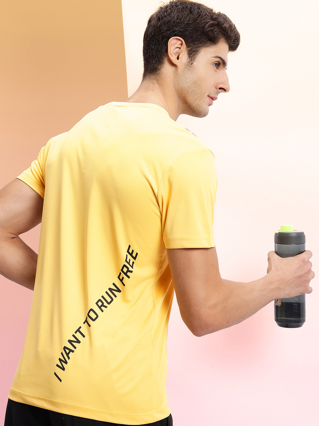 HRX by Hrithik Roshan Typography Printed Running T-shirt with Reflective Elements