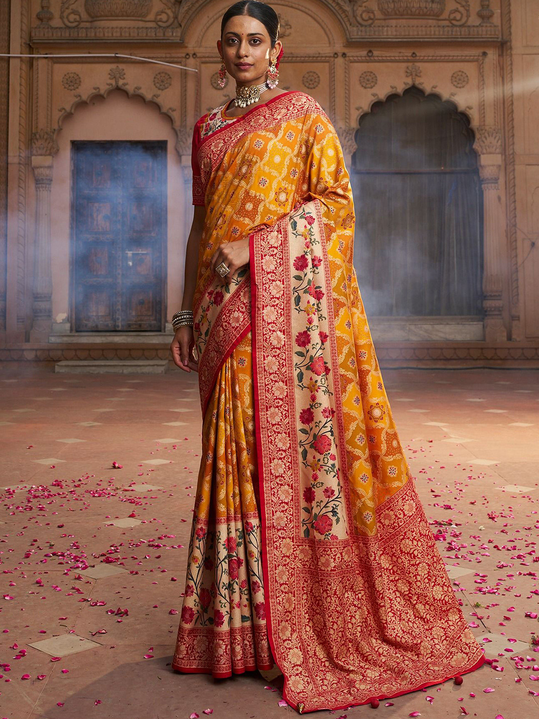 TIRA Woven Design Banarasi Saree