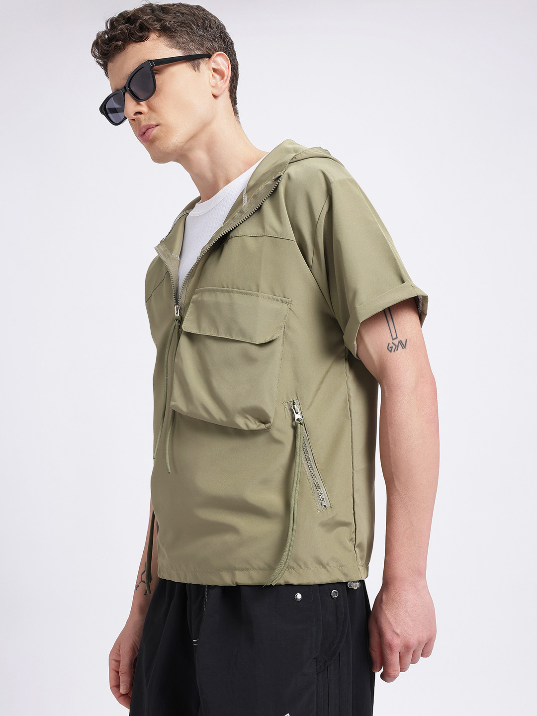StyleCast Cargo Pocket Hooded T-shirt