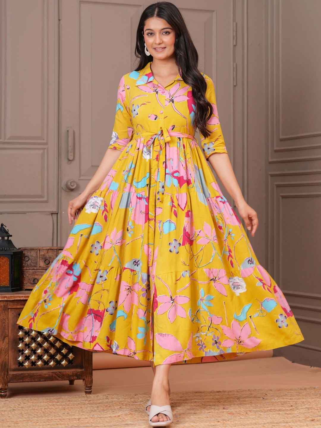 KALINI Women Floral Print Dresses