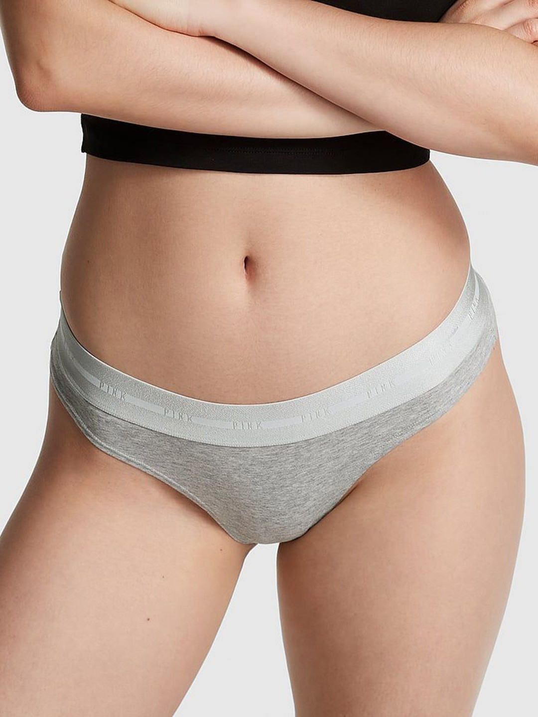 Victoria's Secret Women PINK Logo Thong Panty