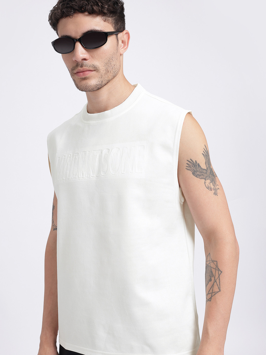 StyleCast x Revolte Typography Self-Design Regular Fit T-shirt
