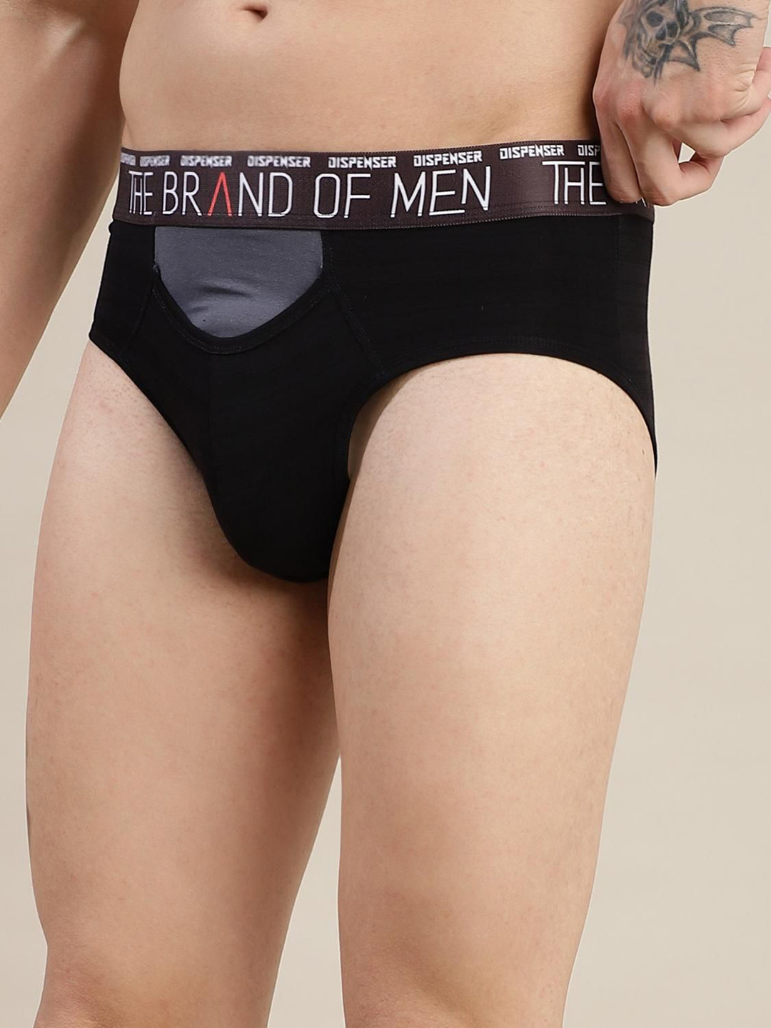 DISPENSER Mid-Rise Basic Briefs RE-S4-BRIEF-BLACK-M