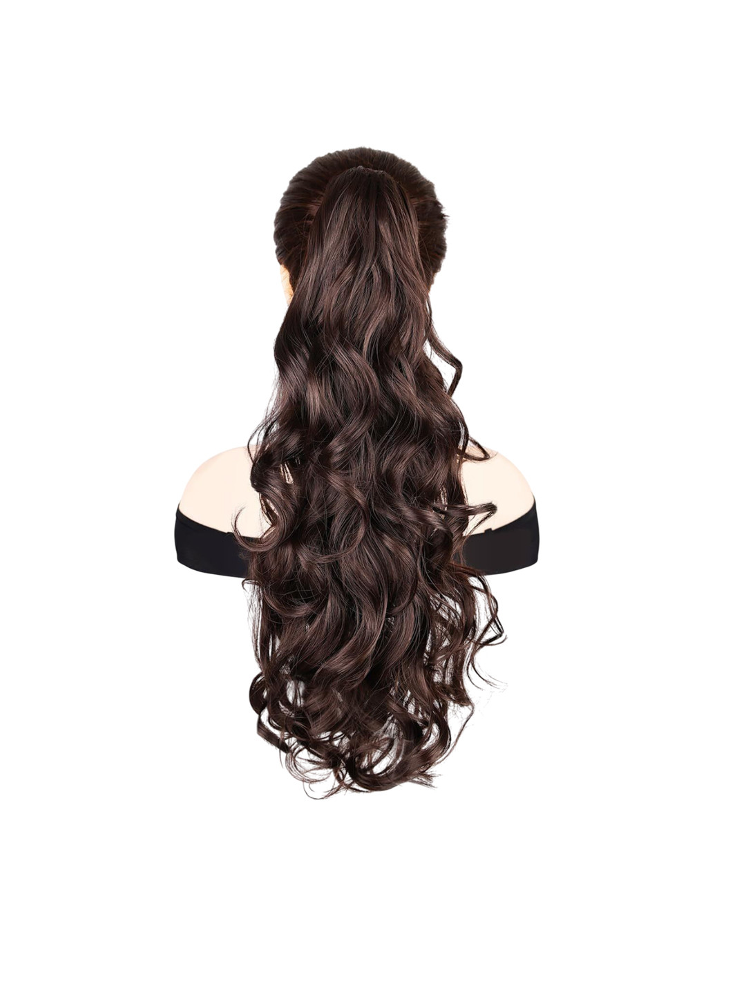 VIEWS Brown Wavy Clip-In Ponytail Hair Extension